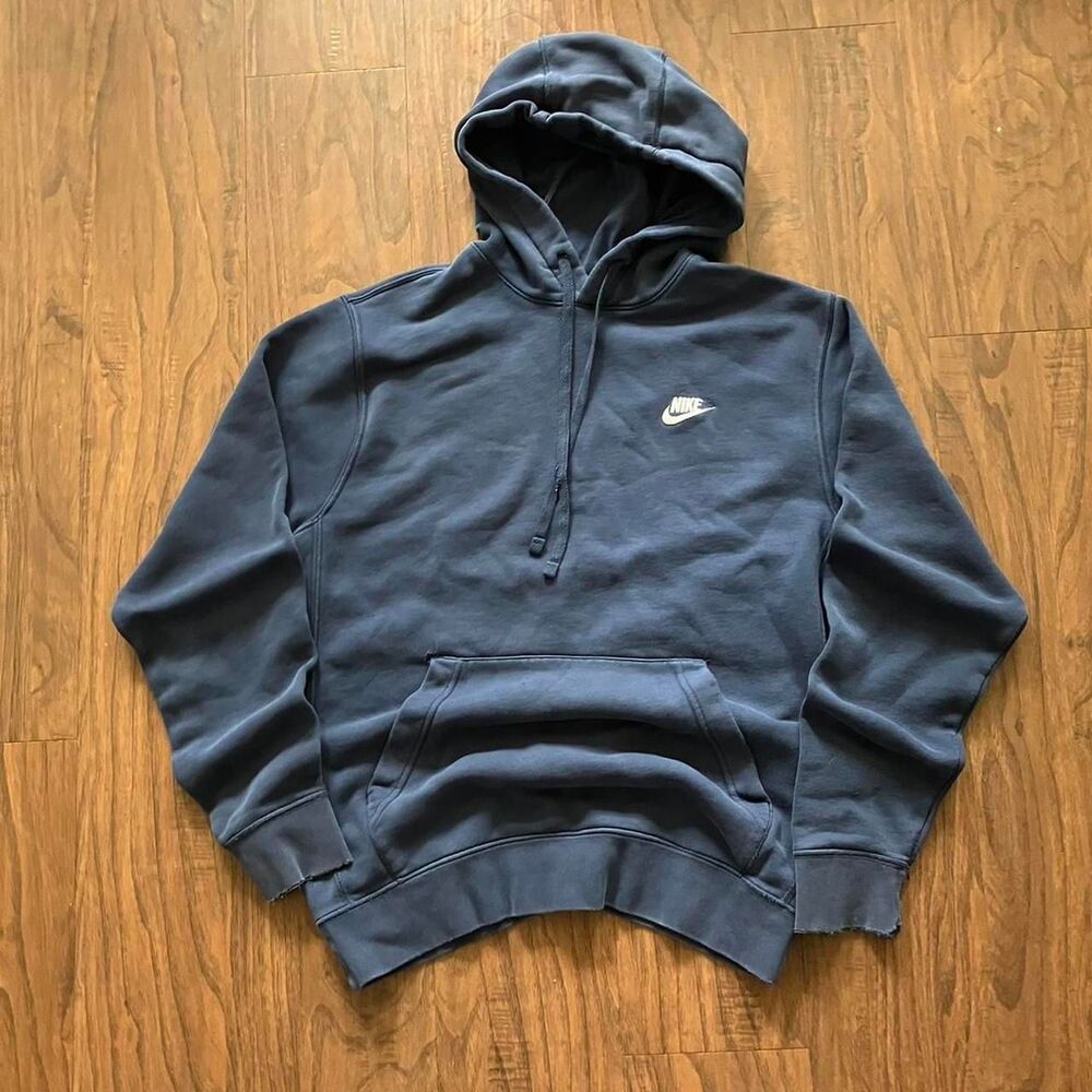 Nike Men's Navy and Blue Hoodie